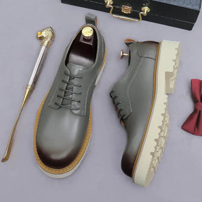 Sapato social Derby masculino premium minimalista com acabamento sofisticado e solado robusto moderno