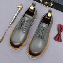 Sapato social Derby masculino premium minimalista com acabamento sofisticado e solado robusto moderno