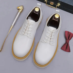 Sapato social Derby masculino premium minimalista com acabamento sofisticado e solado robusto moderno