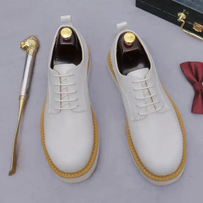 Sapato social Derby masculino premium minimalista com acabamento sofisticado e solado robusto moderno