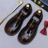 Sapato social penny loafer masculino premium preto com acabamento sofisticado e design elegante executivo