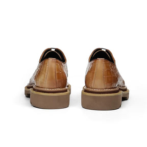 Sapato social Oxford brogue masculino premium texturizado com solado tratorado sofisticado