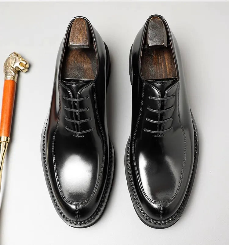 Sapato social Oxford masculino premium com acabamento polido sofisticado e design clássico executivo elegante