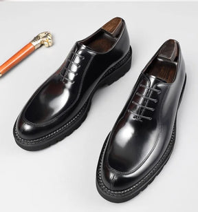 Sapato social Oxford masculino premium com acabamento polido sofisticado e design clássico executivo elegante