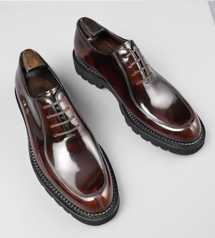 Sapato social Oxford masculino premium com acabamento polido sofisticado e design clássico executivo elegante