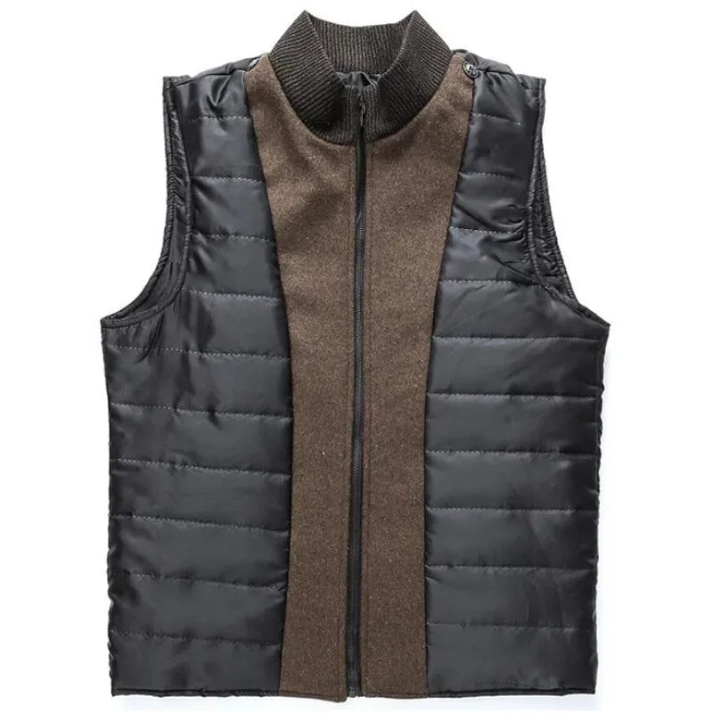sobretudo masculino lã premium com forro removível gola alta inverno